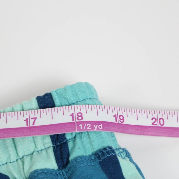 LuLaRoe Lightweight Striped Blue and Green Shorts - 2XL - Pockets - Picture 6 of 7